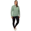 Green Lamb Ladies Full Zip Lined Cardigan with Diagonal Stitch Sage