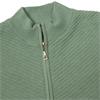 Green Lamb Ladies Full Zip Lined Cardigan with Diagonal Stitch Sage