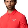 Castore Gents Essential Polo Shirt Poppy Red - White