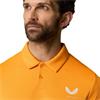 Castore Gents Pinnacle Engineered Knit Polo Shirt Mango - White