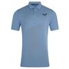 Castore Gents Pinnacle Engineered Knit Polo Shirt Sky Blue - Midnight Navy