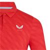 Castore Gents Club Golf Ball Printed Polo Shirt Poppy Red - White