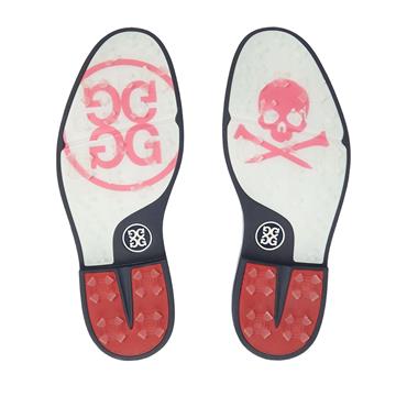 G/Fore Gents Gallivanter Pebble Leather Golf Shoes Snow - Twilight