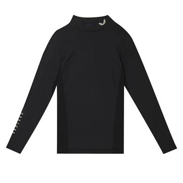 Castore Gents Club Long Sleeve Thermal Mock Neck Black - Mid Grey