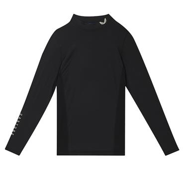 Castore Gents Club Long Sleeve Thermal Mock Neck Black - Mid Grey