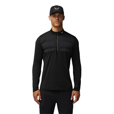 Castore Gents Pinnacle LVS Hybrid ½ Zip Midlayer Black - Mid Grey