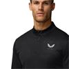 Castore Gents Club Classic ¼ Zip AOP Debossed Top Black - Mid Grey
