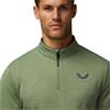 Castore Gents Club Classic ¼ Zip AOP Debossed Top Thyme