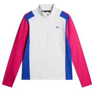 J.Lindeberg Gents Lukas ¼ Zip Mid Layer Pink Peacock (S153)