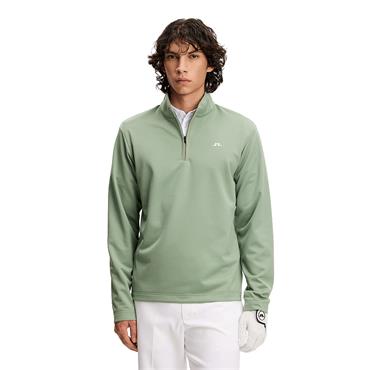 J.Lindeberg Gents Clide ¼ Zip Mid Layer Hedge Green (M286)