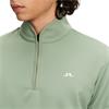 J.Lindeberg Gents Clide ¼ Zip Mid Layer Hedge Green (M286)