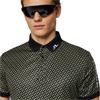 J.Lindeberg Gents Tour Tech Print Polo Shirt Tour Geo Olive (M523)