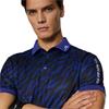 J.Lindeberg Gents Tour Tech Print Polo Shirt Tour Tiger Clematis (O540)