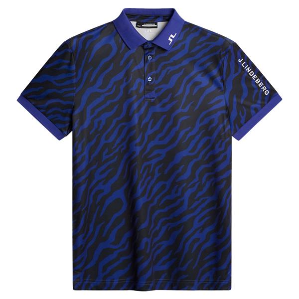 Gents Tour Tech Print Polo Shirt Tour Tiger Clematis