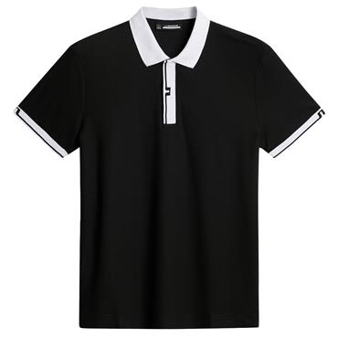 J.Lindeberg Gents Bay Slim Polo Shirt Black (9999)