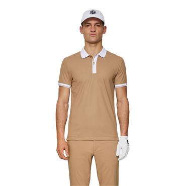 J.Lindeberg Gents Bay Slim Polo Shirt Tigers Eye (E376)