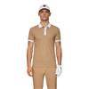 J.Lindeberg Gents Bay Slim Polo Shirt Tigers Eye (E376)