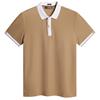 J.Lindeberg Gents Bay Slim Polo Shirt Tigers Eye (E376)