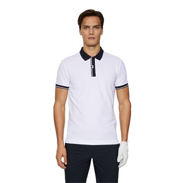 J.Lindeberg Gents Bay Slim Polo Shirt White (0000)