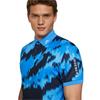 J.Lindeberg Gents Tour Tech Print Polo Shirt Warp Sonic (O557)