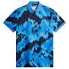 J.Lindeberg Gents Tour Tech Print Polo Shirt Warp Sonic (O557)