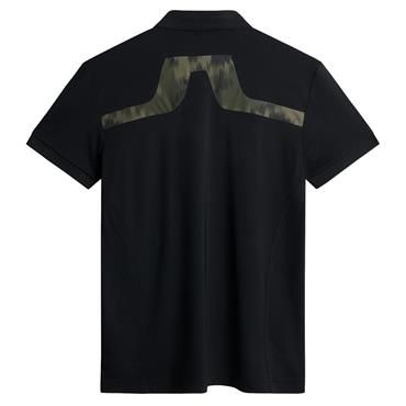 J.Lindeberg Gents KV Print Polo Shirt Black (9999)