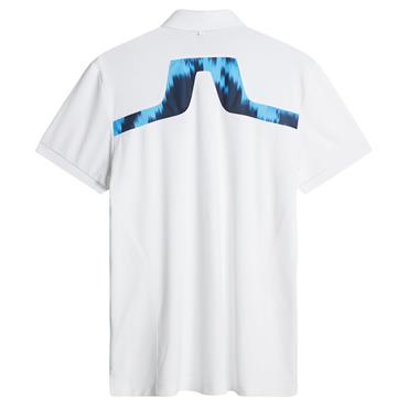 J.Lindeberg Gents KV Print Polo Shirt White (0000)