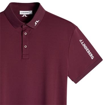 J.Lindeberg Gents Tour Tech Polo Shirt Winetasting (E286)