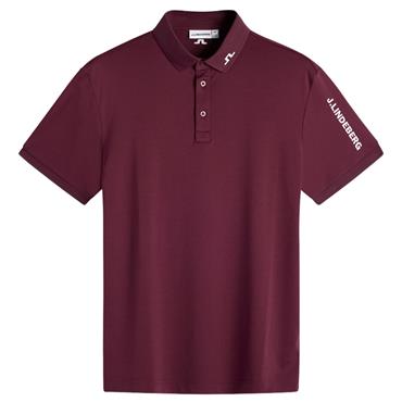 J.Lindeberg Gents Tour Tech Polo Shirt Winetasting (E286)