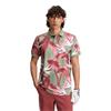 J.Lindeberg Gents Tour Tech Print Polo Shirt Paradise Hedge Green (M548)