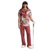 J.Lindeberg Gents Tour Tech Print Polo Shirt Paradise Hedge Green (M548)