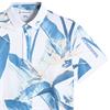 J.Lindeberg Gents Tour Tech Print Polo Shirt Paradise Skylight (O587)