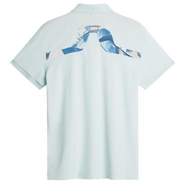 J.Lindeberg Gents KV Print Polo Shirt Paradise Skylight (O587)