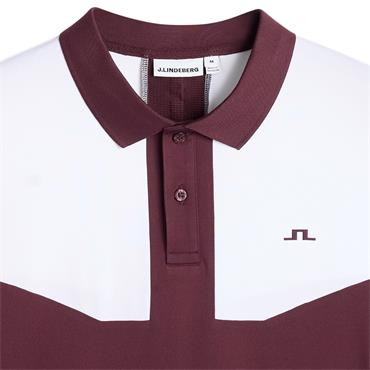 J.Lindeberg Gents Calex Polo Shirt Winetasting (E286)