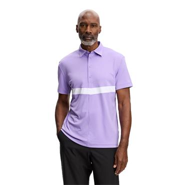 J.Lindeberg Gents Retro TT Polo Paisley Purple (Q105)