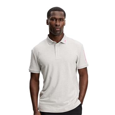 J.Lindeberg Gents Tour Tech Pique Polo Shirt Light Grey - Melange (U199)