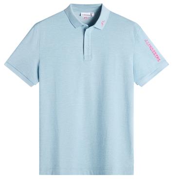 J.Lindeberg Gents Tour Tech Pique Polo Shirt Forget Me Not Melange (O658)