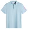 J.Lindeberg Gents Tour Tech Pique Polo Shirt Forget Me Not Melange (O658)