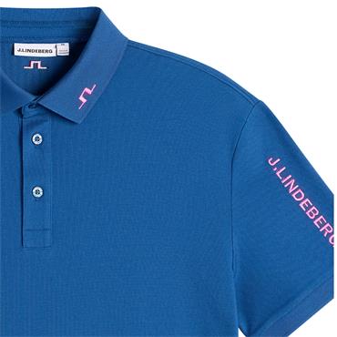 J.Lindeberg Gents Tour Tech Pique Polo Shirt Set Sail (O603)