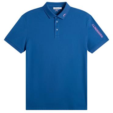 J.Lindeberg Gents Tour Tech Pique Polo Shirt Set Sail (O603)