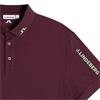 J.Lindeberg Gents Tour Tech Pique Polo Shirt Winetasting (E286)