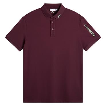 J.Lindeberg Gents Tour Tech Pique Polo Shirt Winetasting (E286)