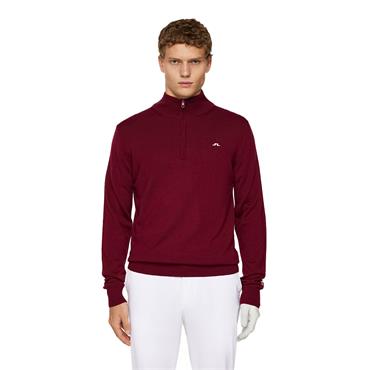 J.Lindeberg Gents Kian Zipped Sweater Cabernet (G091)