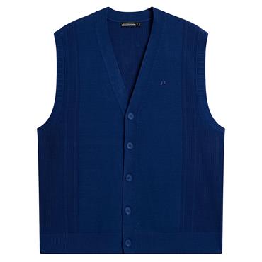 J.Lindeberg Gents Markus Knitted Vest Estate Blue (O341)