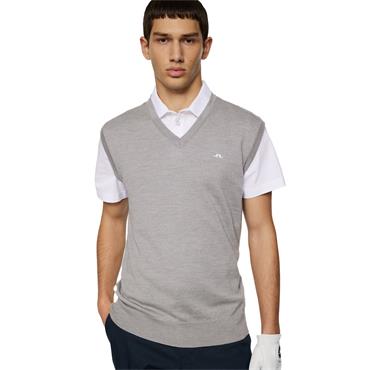 J.Lindeberg Gents Liam Knitted Vest Light Grey - Melange (U199)