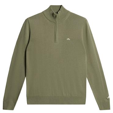 J.Lindeberg Gents Kian Zipped Sweater Oil Green (M311)