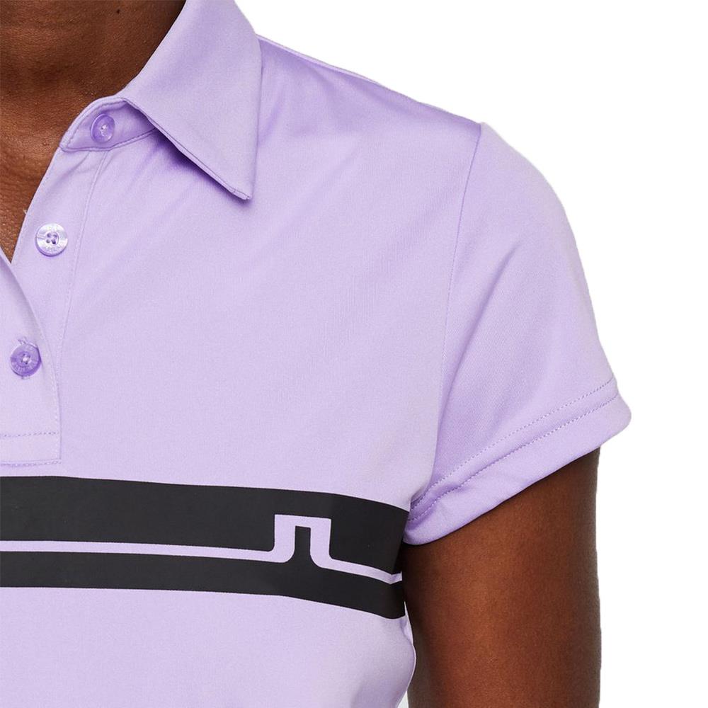 J.Lindeberg Ladies Orla Jersey Polo Shirt Purple Golf Store