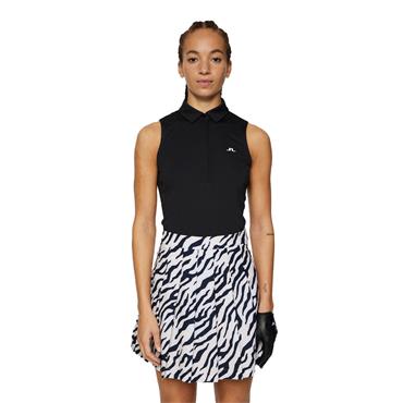 J.Lindeberg Ladies Dena Sleeveless Golf Polo Shirt Black (9999)