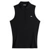 J.Lindeberg Ladies Dena Sleeveless Golf Polo Shirt Black (9999)