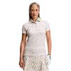 J.Lindeberg Ladies Tour Tech Print Polo Shirt Oak Island Fossil (C150)